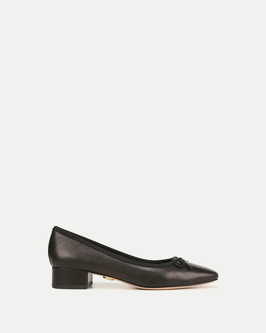 Veronica Beard | Cecile Leather Ballet Pump Black
