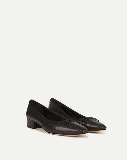 Veronica Beard | Cecile Leather Ballet Pump Black