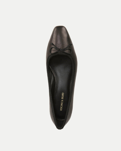 Veronica Beard | Cecile Leather Ballet Pump Black