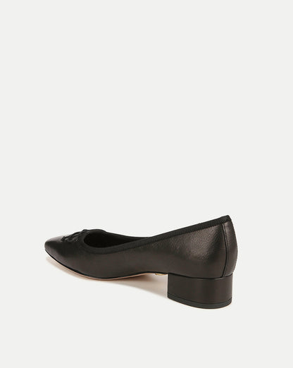 Veronica Beard | Cecile Leather Ballet Pump Black