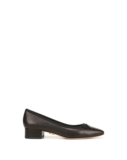 Veronica Beard | Cecile Leather Ballet Pump Black