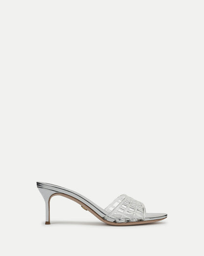Veronica Beard | Tia Jelly Sandal in Clear/Silver Clear/Silver