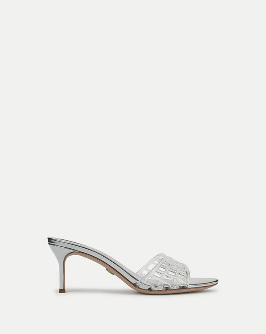 Veronica Beard | Tia Jelly Sandal in Clear/Silver Clear/Silver