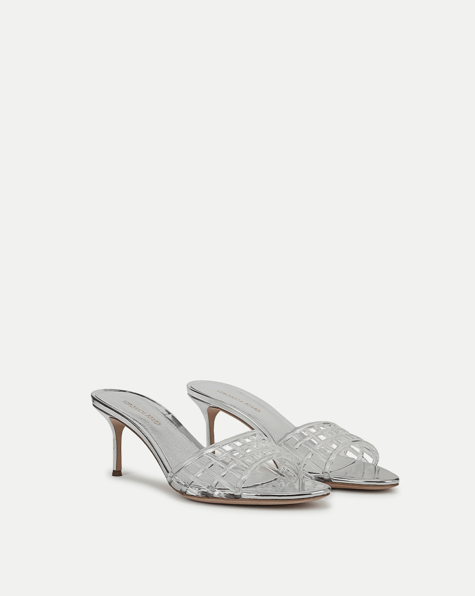 Veronica Beard | Tia Jelly Sandal in Clear/Silver Clear/Silver