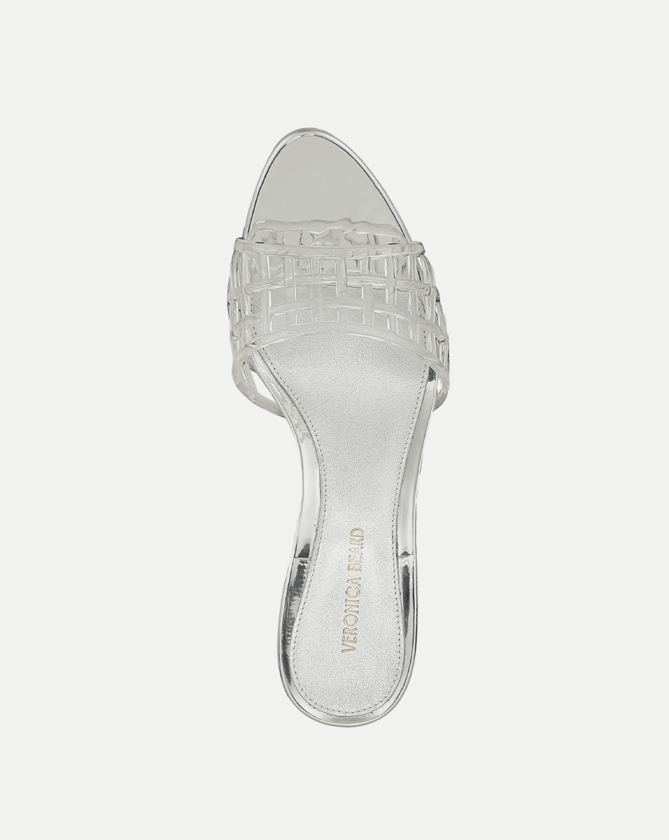 Veronica Beard | Tia Jelly Sandal in Clear/Silver Clear/Silver