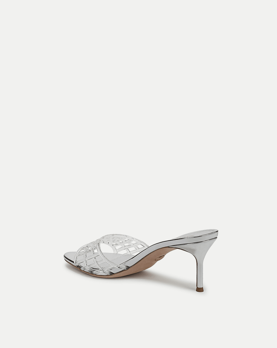 Veronica Beard | Tia Jelly Sandal in Clear/Silver Clear/Silver