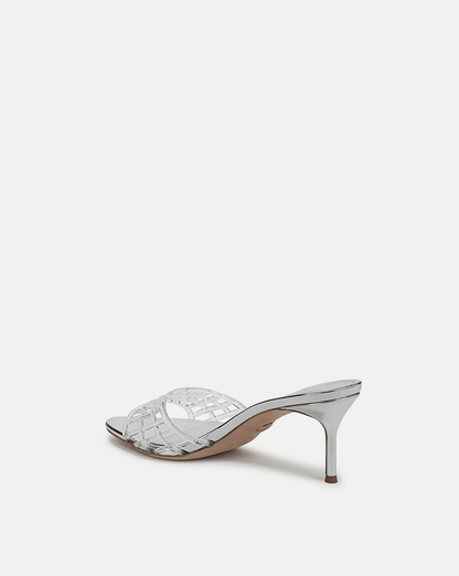 Veronica Beard | Tia Jelly Sandal in Clear/Silver Clear/Silver