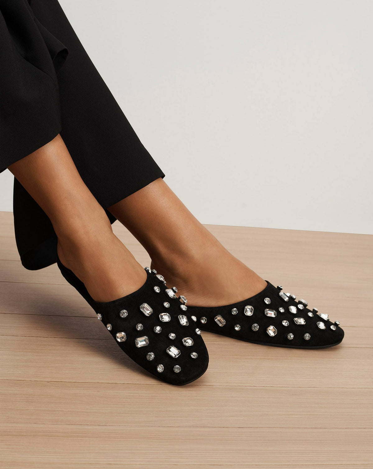 Veronica Beard | Narcisa Embellished Mule in Black Black