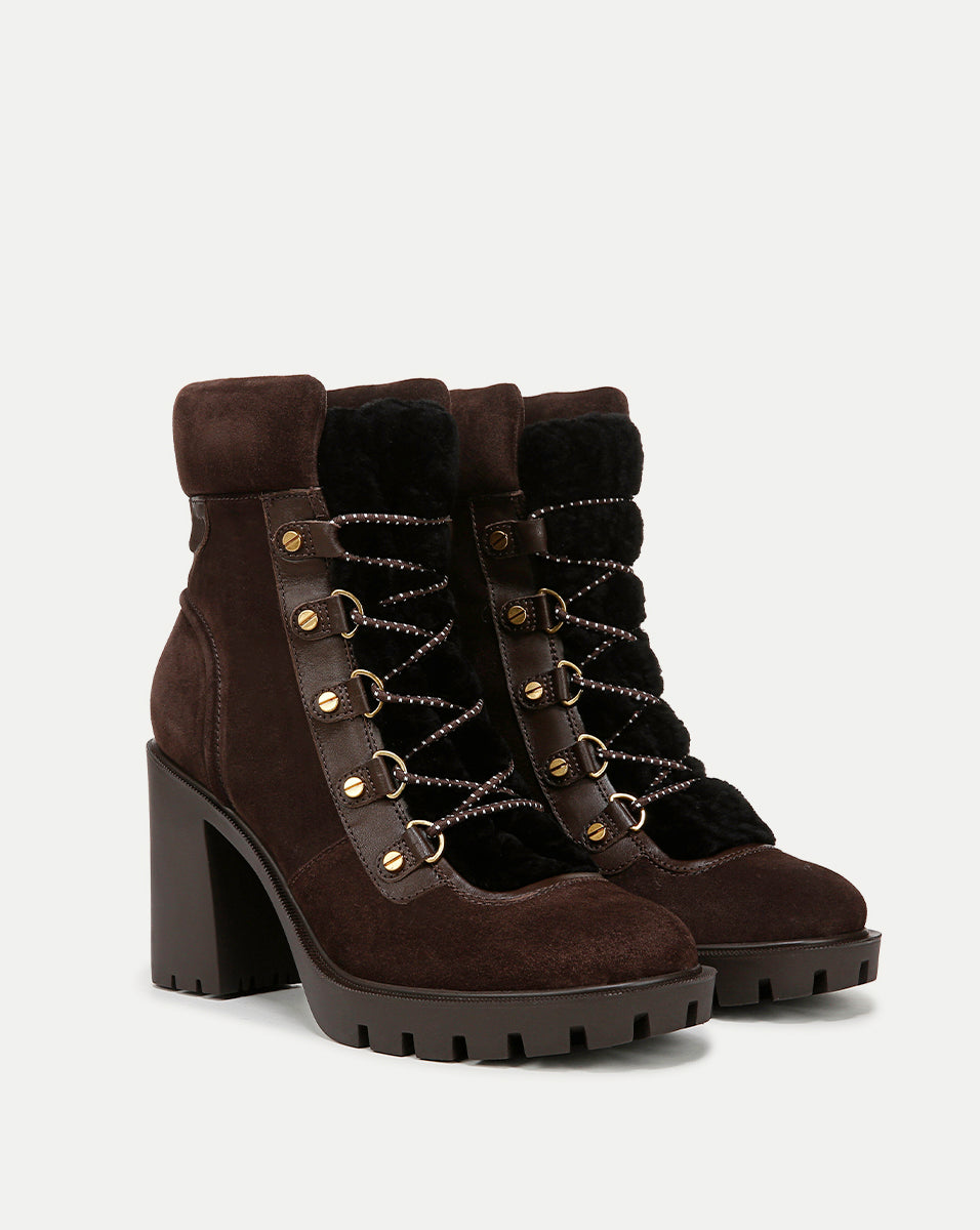 Veronica Beard | Reece Lug Bootie in Espresso Espresso
