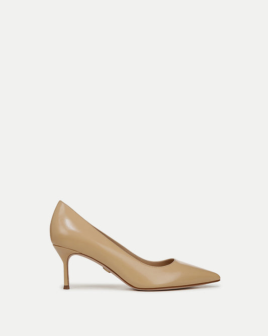Veronica Beard | Rita Leather Pump in Beige Beige