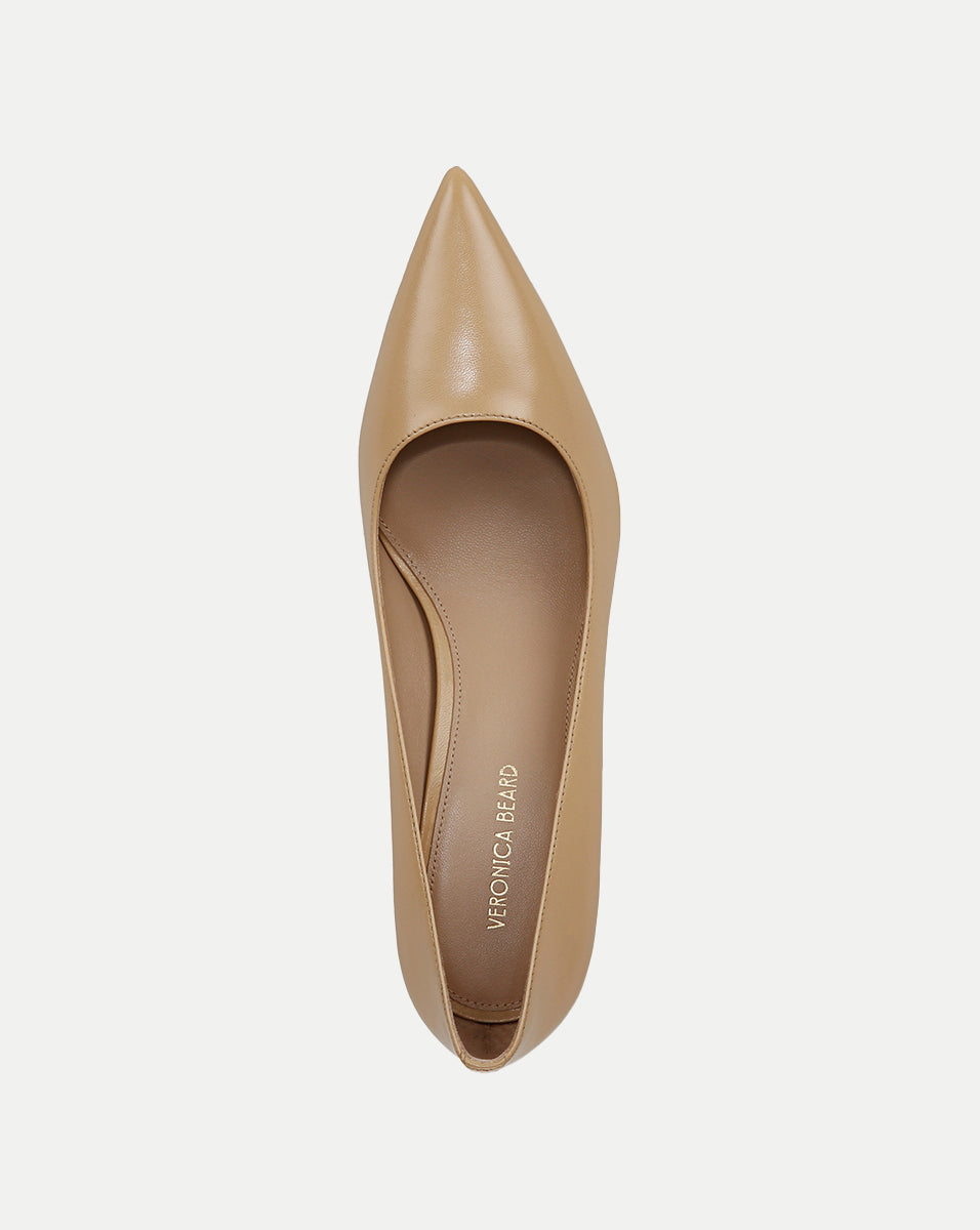 Veronica Beard | Rita Leather Pump in Beige Beige