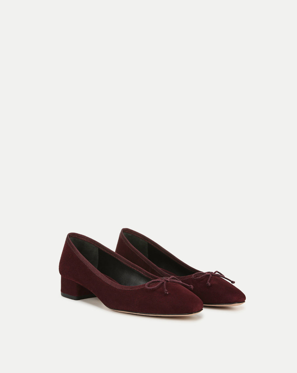 Veronica Beard | Cecile Suede Ballet Pump in Acai Acai