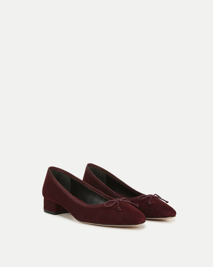 Veronica Beard | Cecile Suede Ballet Pump in Acai Acai