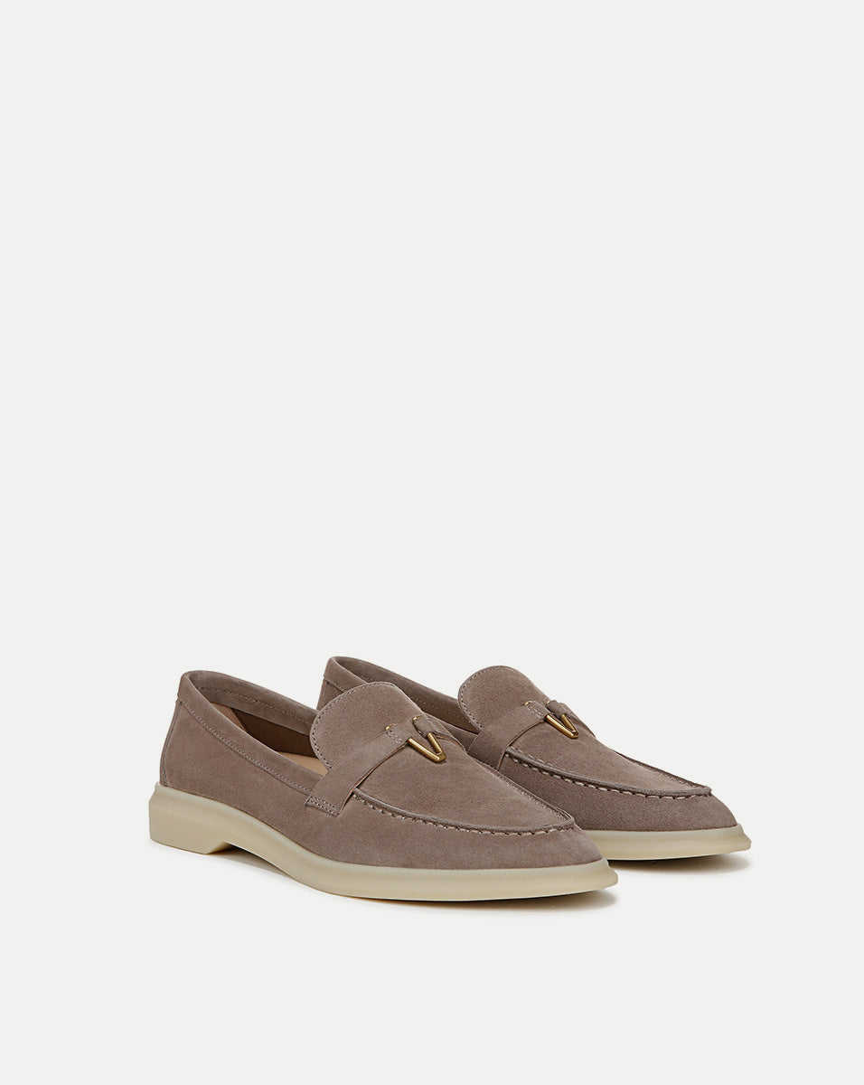 Veronica Beard | Ailey Suede Loafer in Taupe Taupe