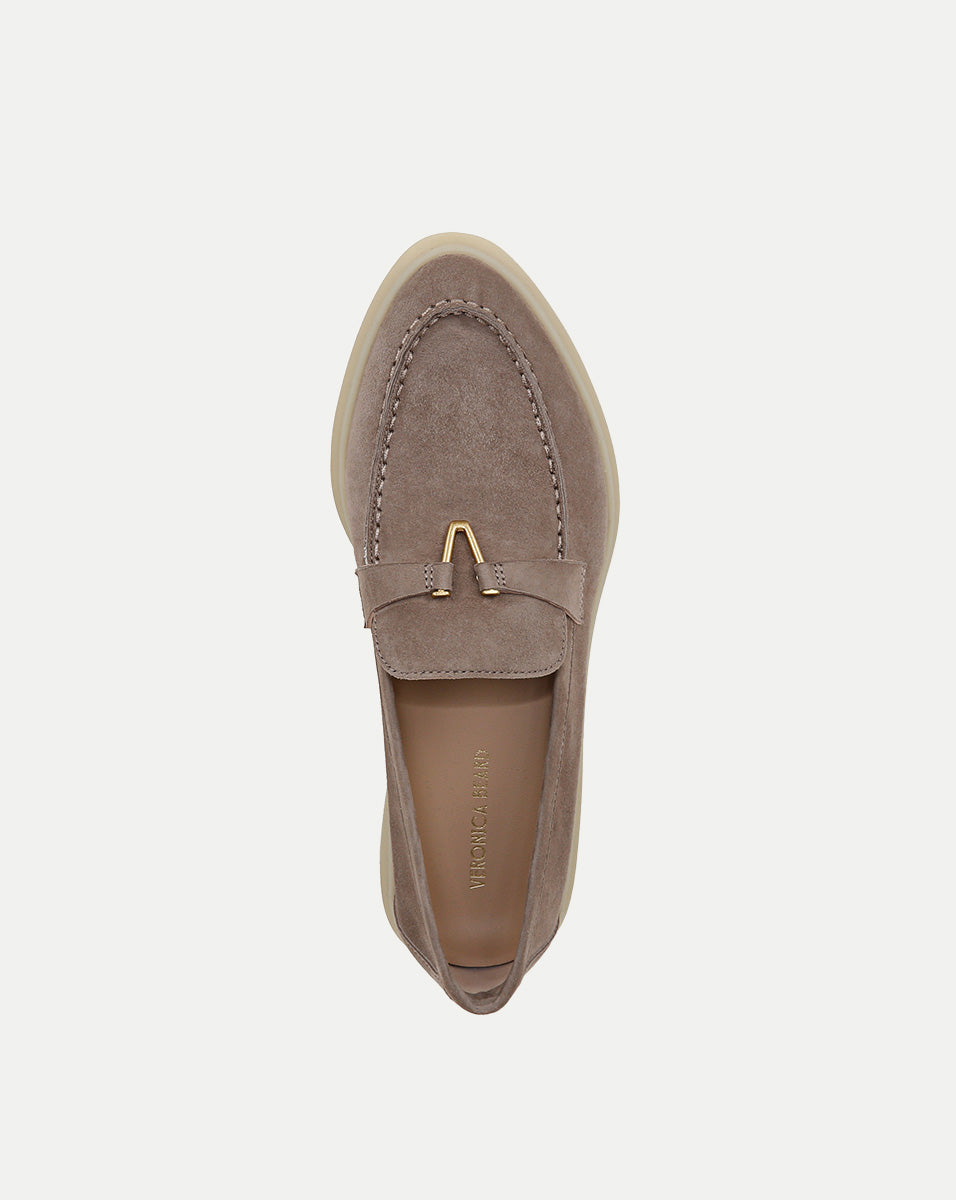 Veronica Beard | Ailey Suede Loafer in Taupe Taupe