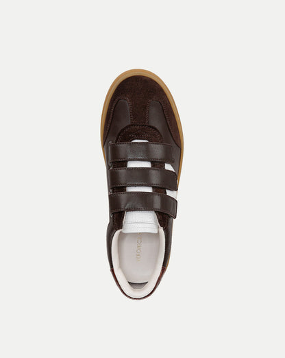 Veronica Beard | Reagan Velcro Sneaker in Espresso/White Espresso/White