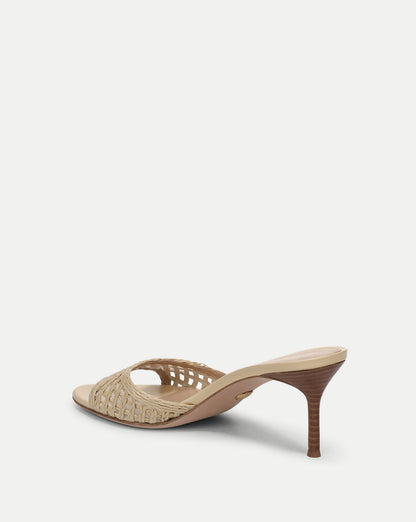 Veronica Beard | Tia Raffia Sandal in Tan Natural Natural