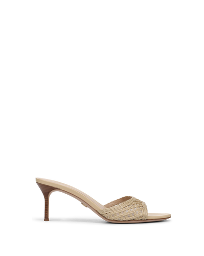 Veronica Beard | Tia Raffia Sandal in Tan Natural Natural