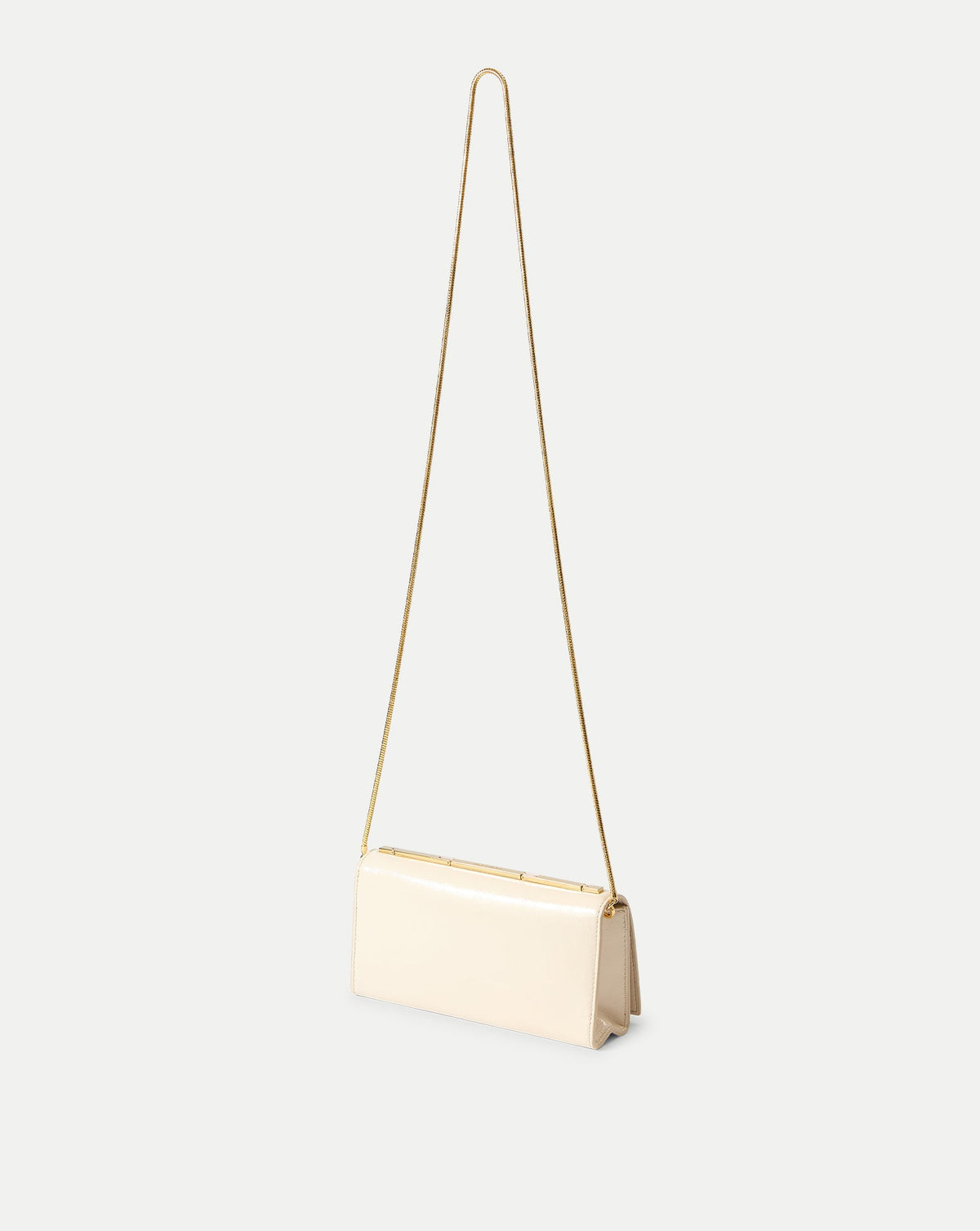 Veronica Beard | Barre Leather Clutch in Off-White Ecru Ecru
