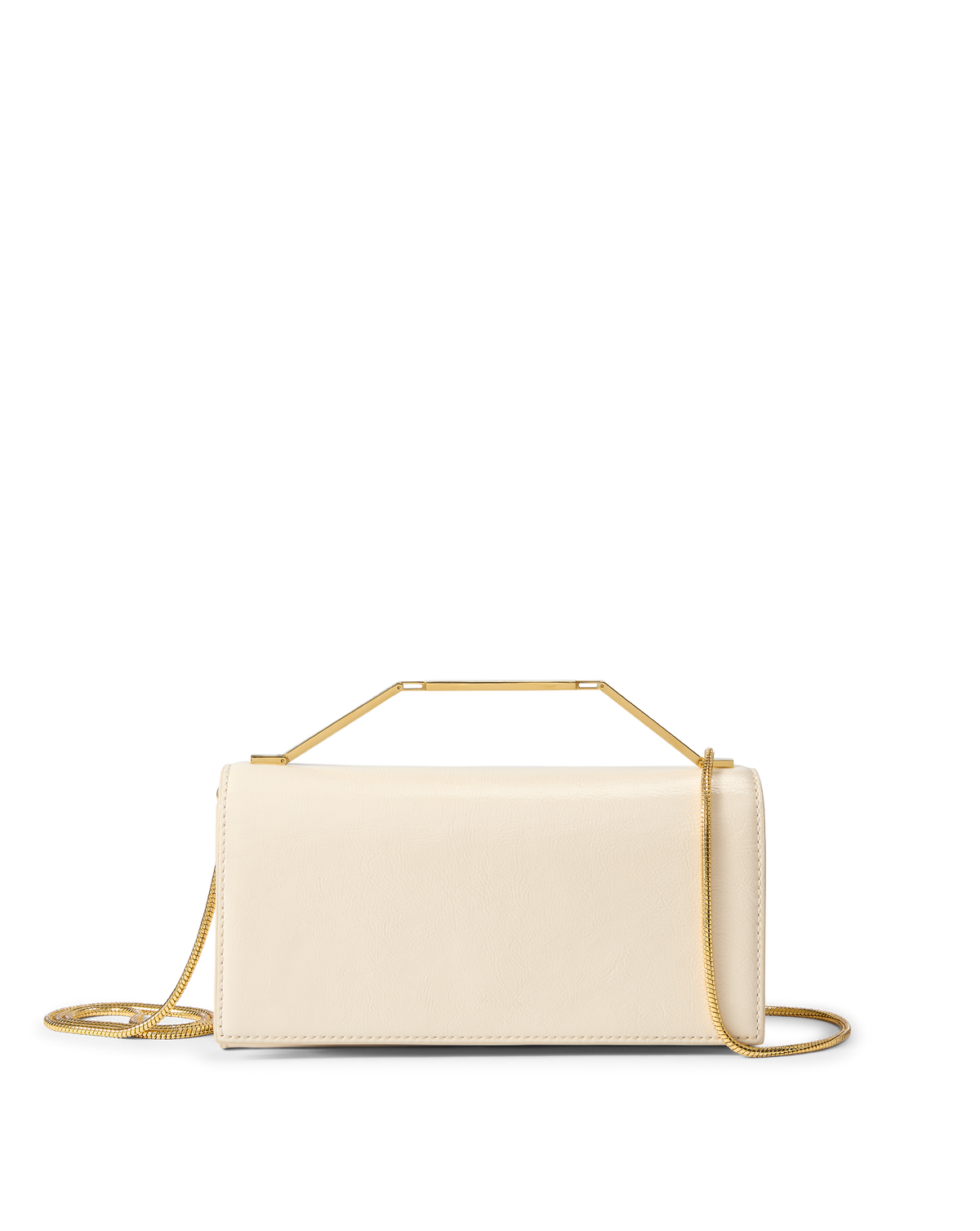 Veronica Beard | Barre Leather Clutch in Off-White Ecru Ecru