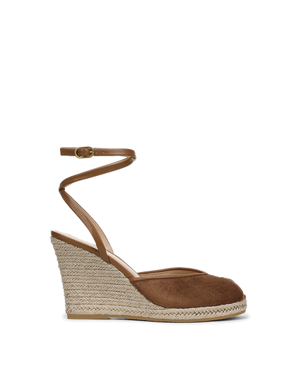 Veronica Beard | Pasina Suede Espadrille in Chestnut Chestnut