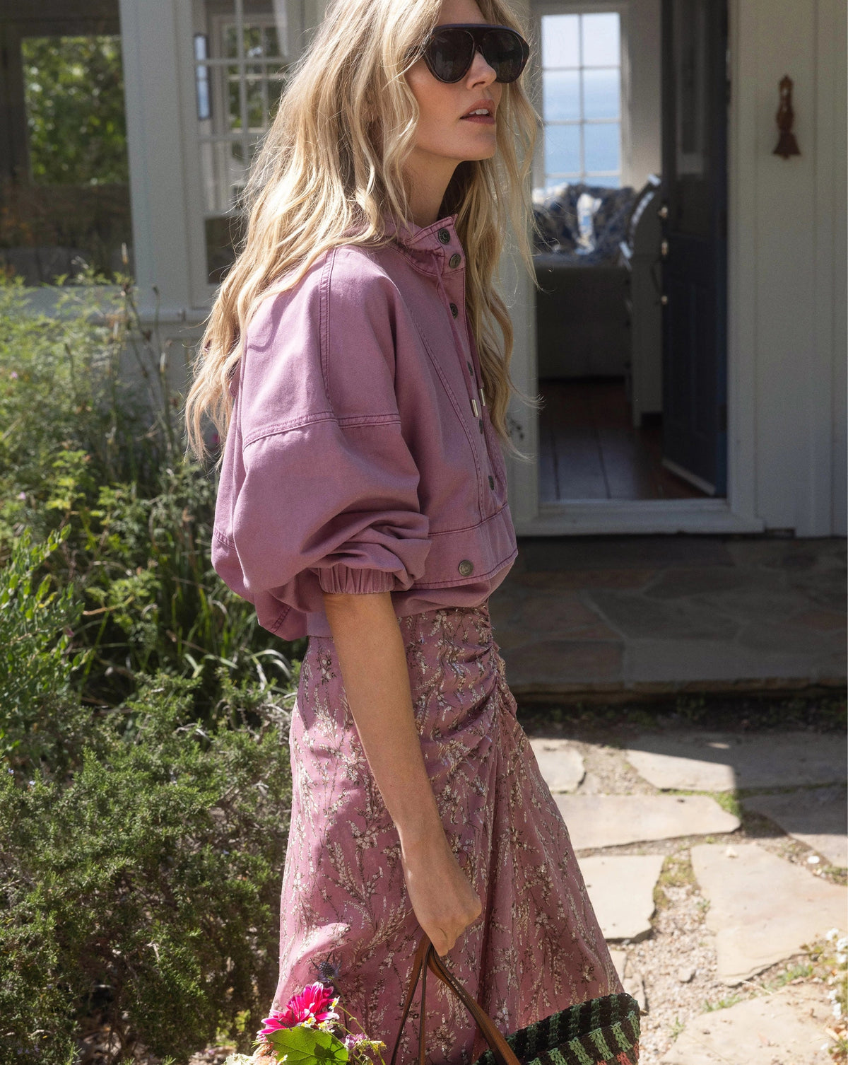 Veronica Beard | Cunningham Anorak Jacket in Purple Orchid Haze Orchid Haze