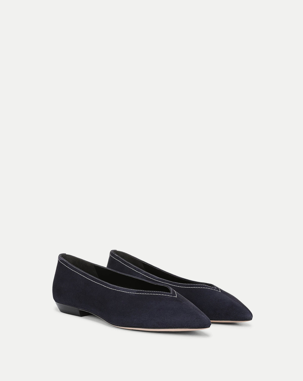 Veronica Beard | Bancroft Suede Flat in Navy Navy
