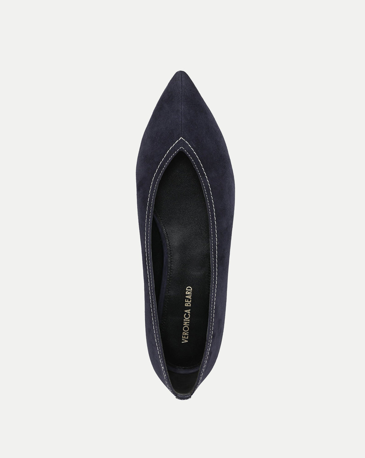 Veronica Beard | Bancroft Suede Flat in Navy Navy