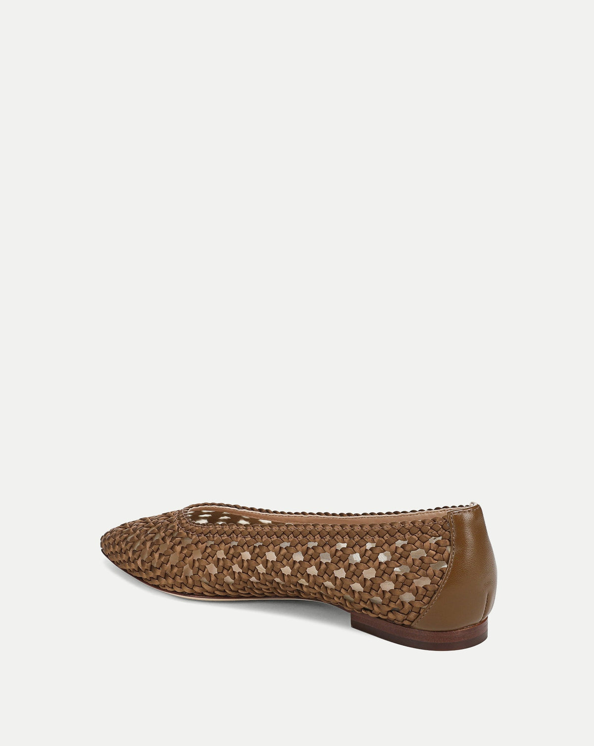 Veronica Beard | Cienna Woven Satin Flat in Chestnut Brown Chestnut