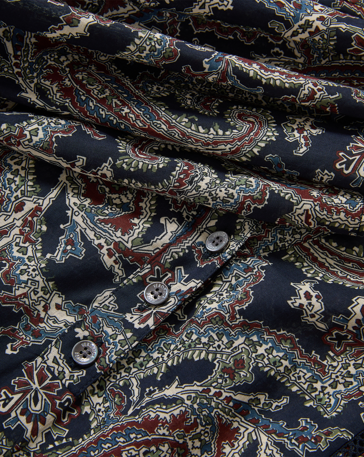 Veronica Beard | Novessa Paisley Mini Dress in Navy Multi Navy Multi