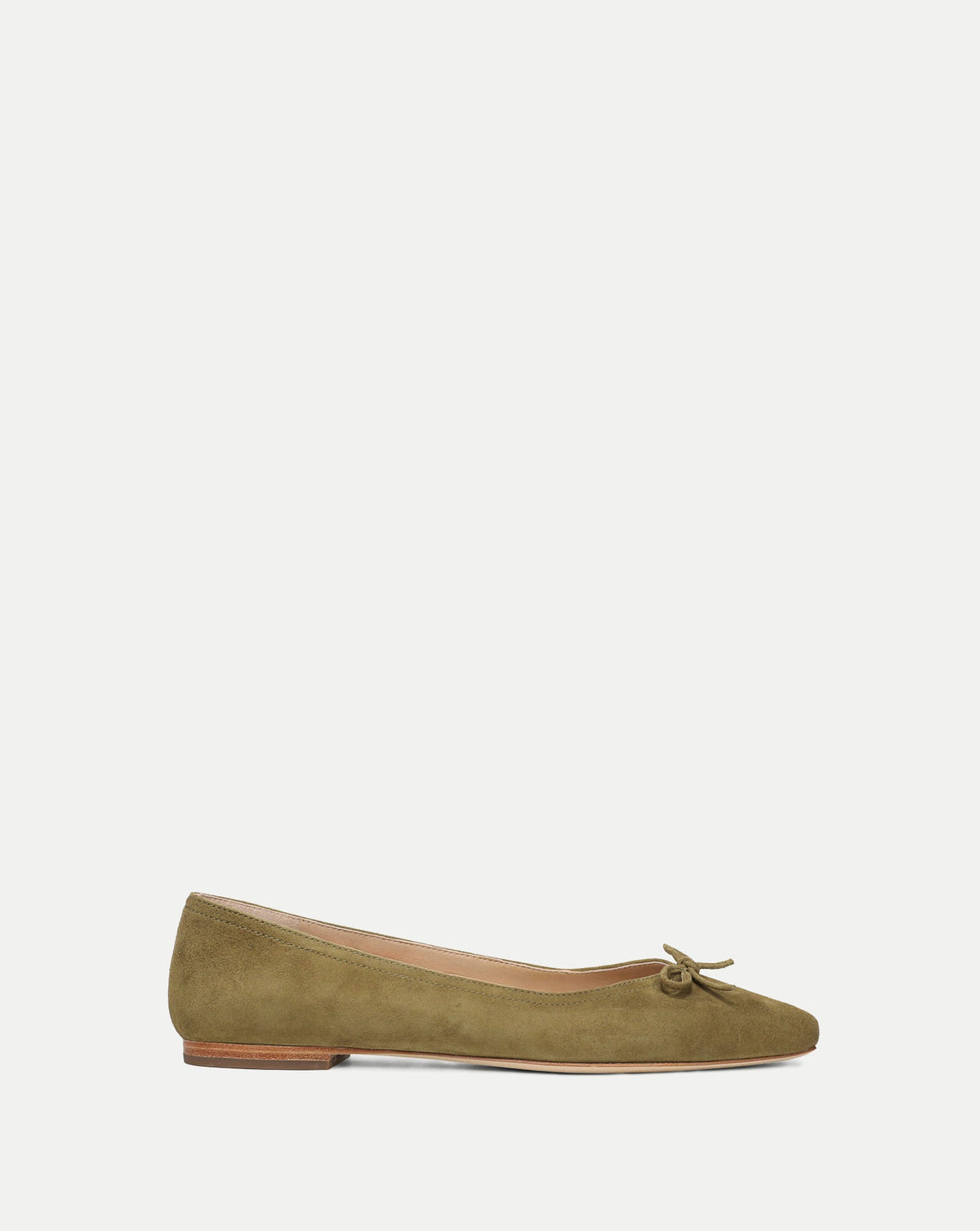 Veronica Beard | Cailey Suede Ballet Flat in Fennel Green Fennel Green