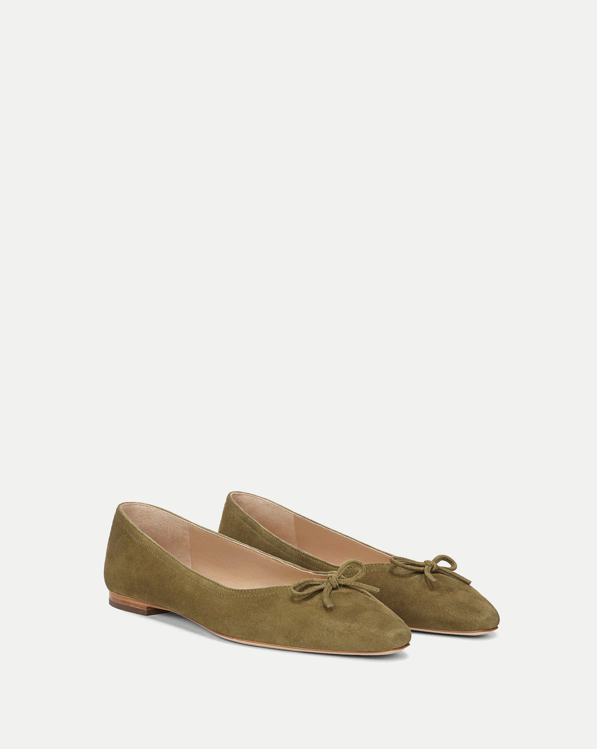 Veronica Beard | Cailey Suede Ballet Flat in Fennel Green Fennel Green