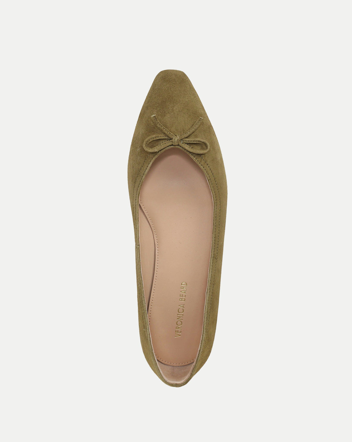 Veronica Beard | Cailey Suede Ballet Flat in Fennel Green Fennel Green