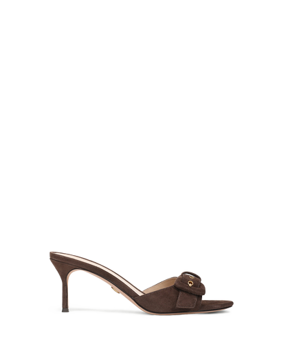 Veronica Beard | Tia Buckle Sandal in Espresso Brown Espresso