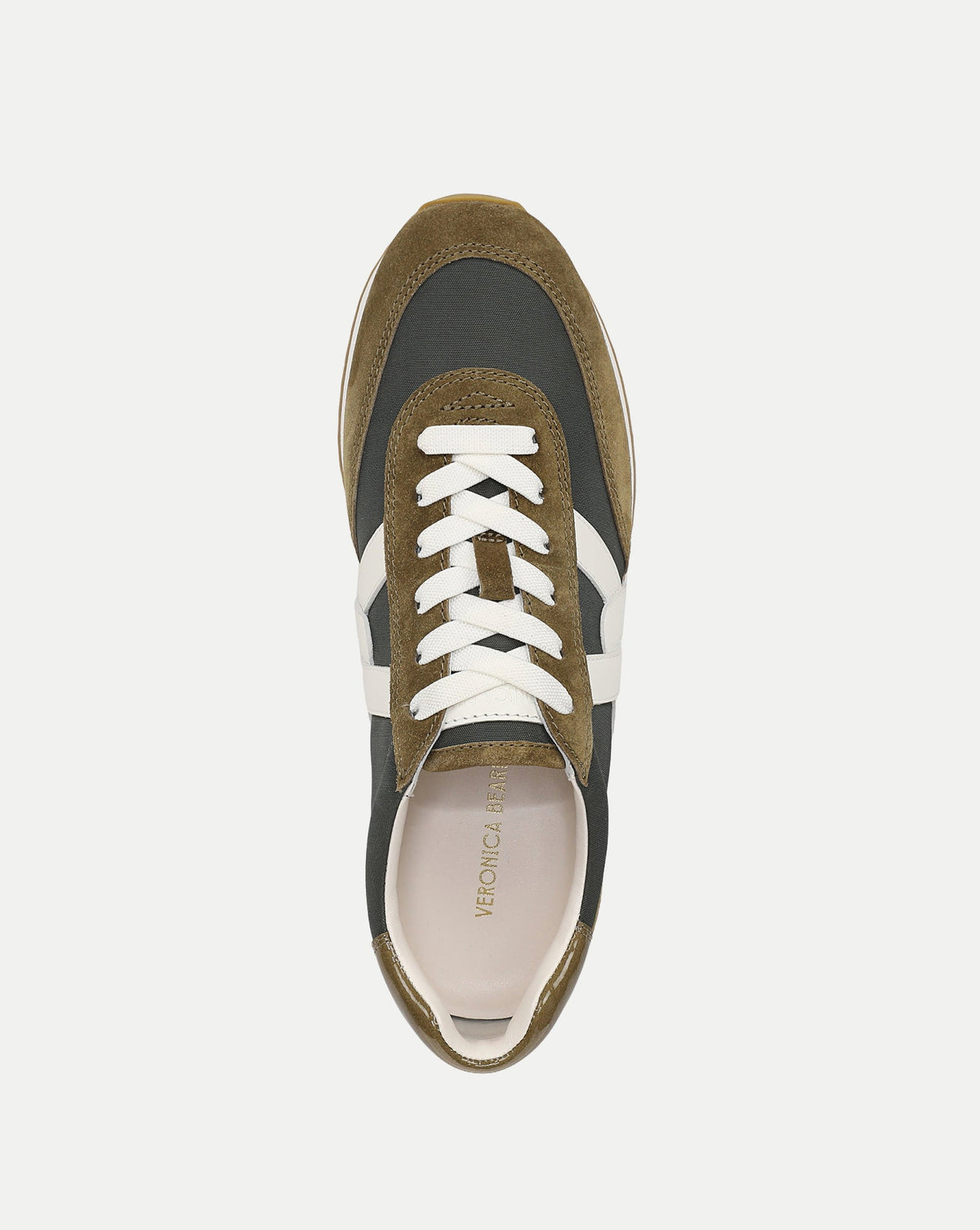 Veronica Beard | Penrose Sneaker in Green Suede & Grey Nylon Loden/Fennel Loden/Fennel