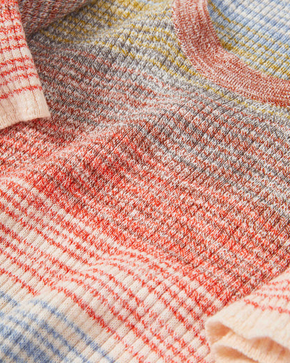 Veronica Beard | Archibald Knit Pullover in Orange Flame/Mustard Multi Orange Flame/Mustard Multi