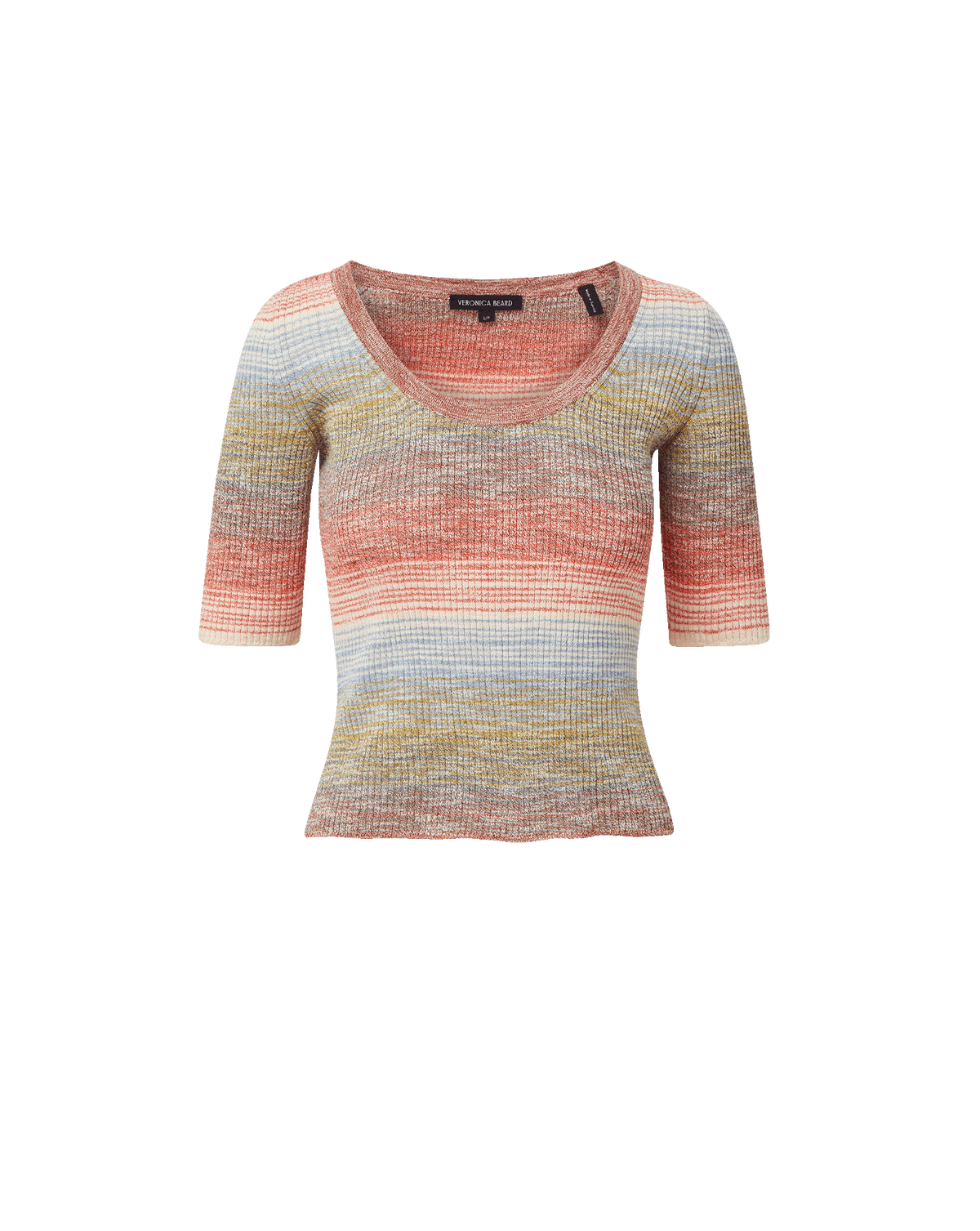 Veronica Beard | Archibald Knit Pullover in Orange Flame/Mustard Multi Orange Flame/Mustard Multi