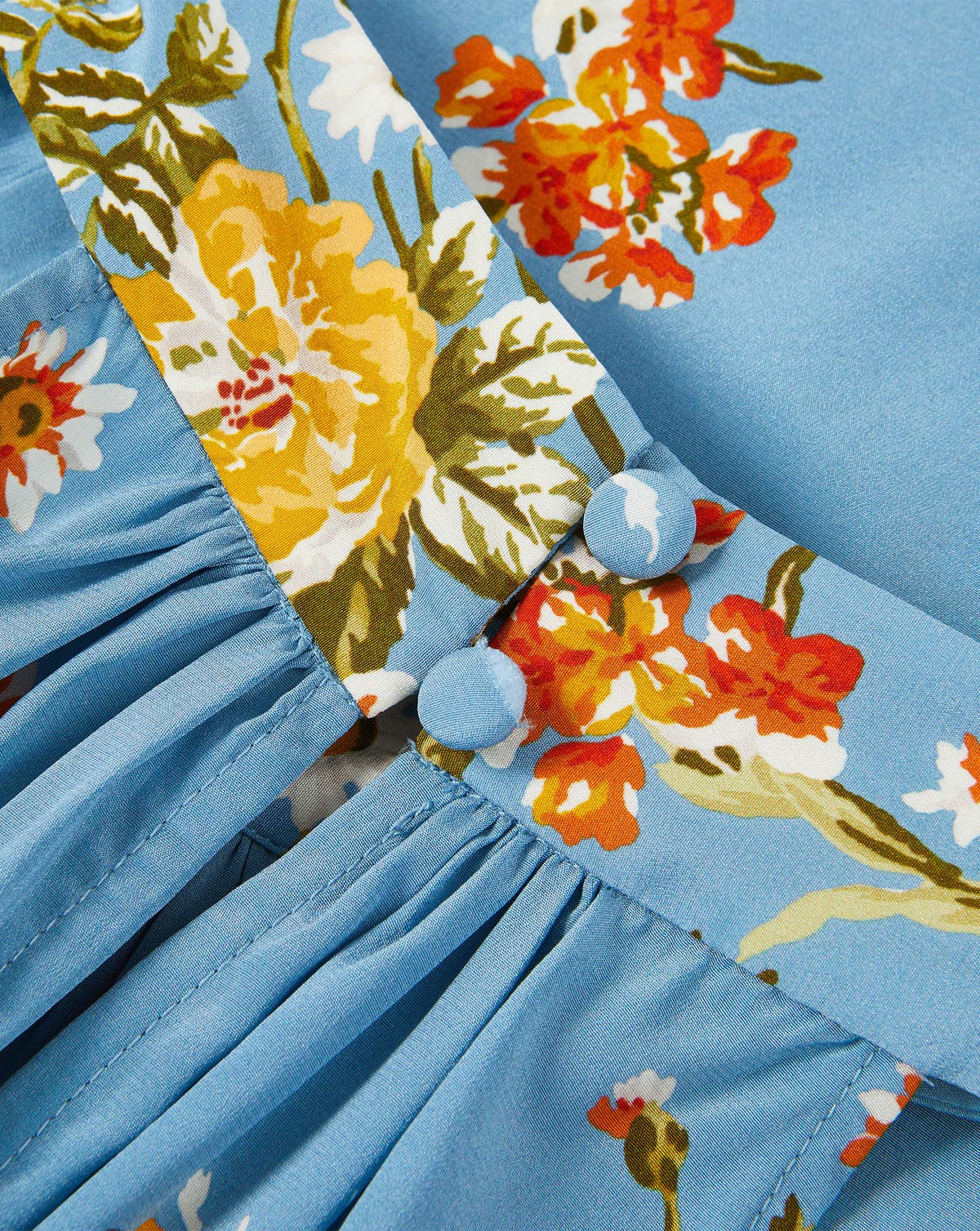 Veronica Beard | Kovi Floral Halter Top in Blue River Multi Blue River Multi
