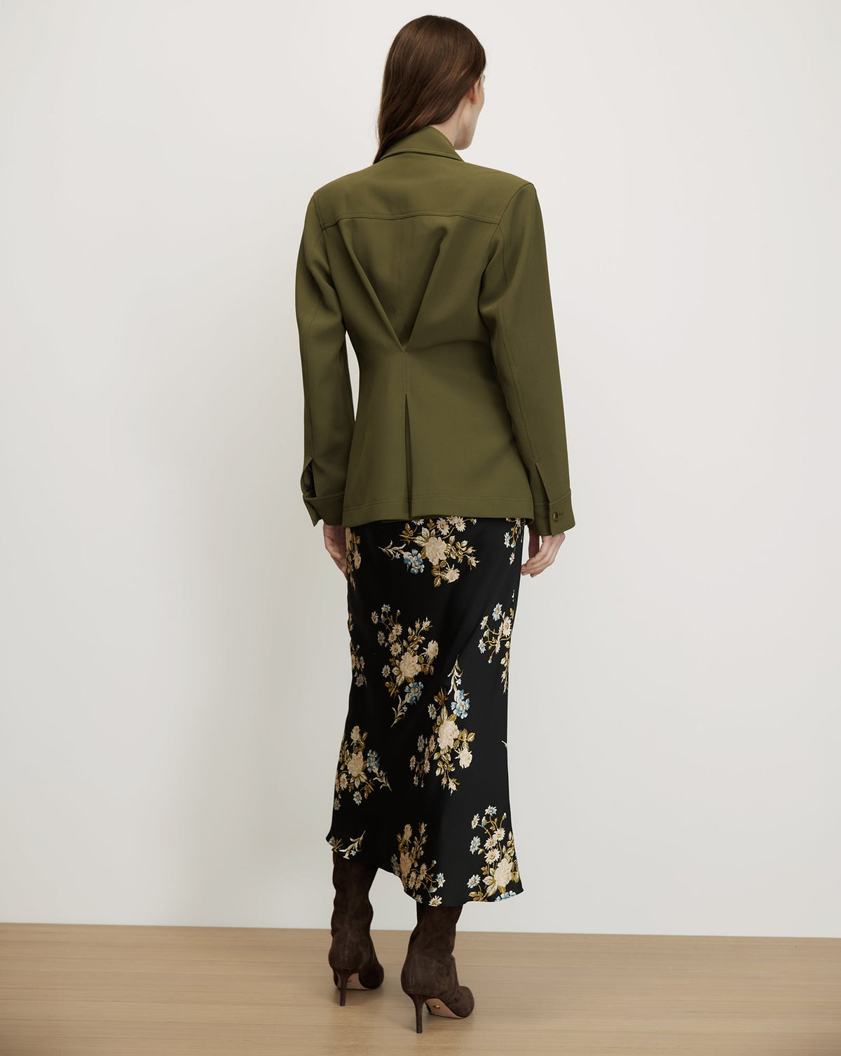 Veronica Beard | Molyneux Tailored Utility Jacket in Dark Green Loden Loden