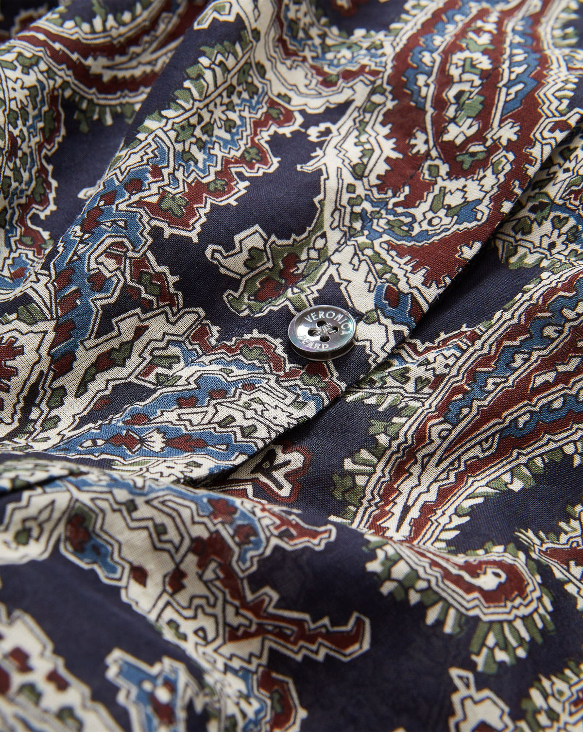 Veronica Beard | Ashlynn Paisley Blouse in Navy Multi Navy Multi