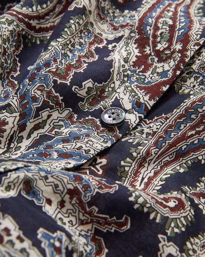 Veronica Beard | Ashlynn Paisley Blouse in Navy Multi Navy Multi