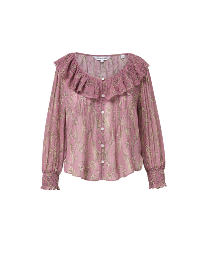 Veronica Beard | Hewitts Floral Blouse in Orchid Haze Multi Orchid Haze Multi