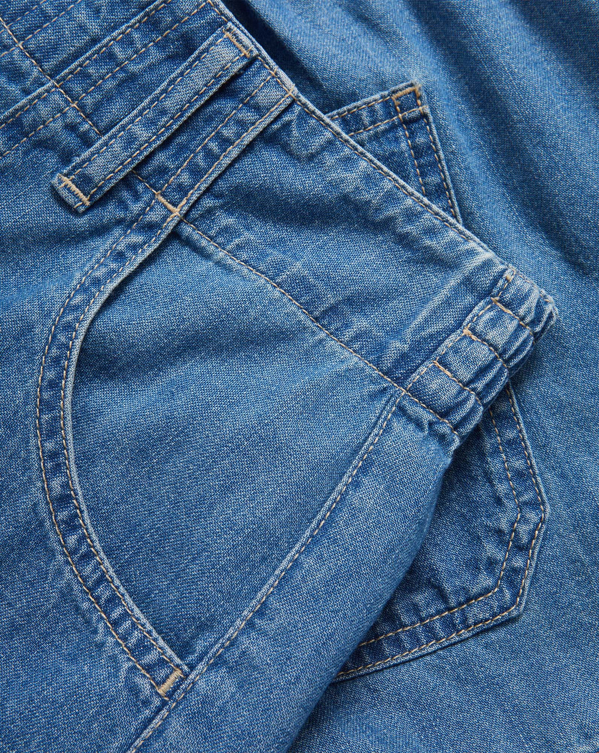 Veronica Beard | Sally Denim High-Waist Short in Blue Good Fortune