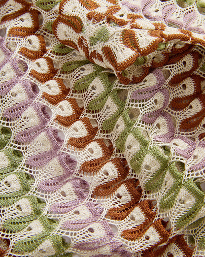 Veronica Beard | Rhett Crochet Tank Top in Deep Ochre/Dove White Multi Deep Ochre/Dove White Multi