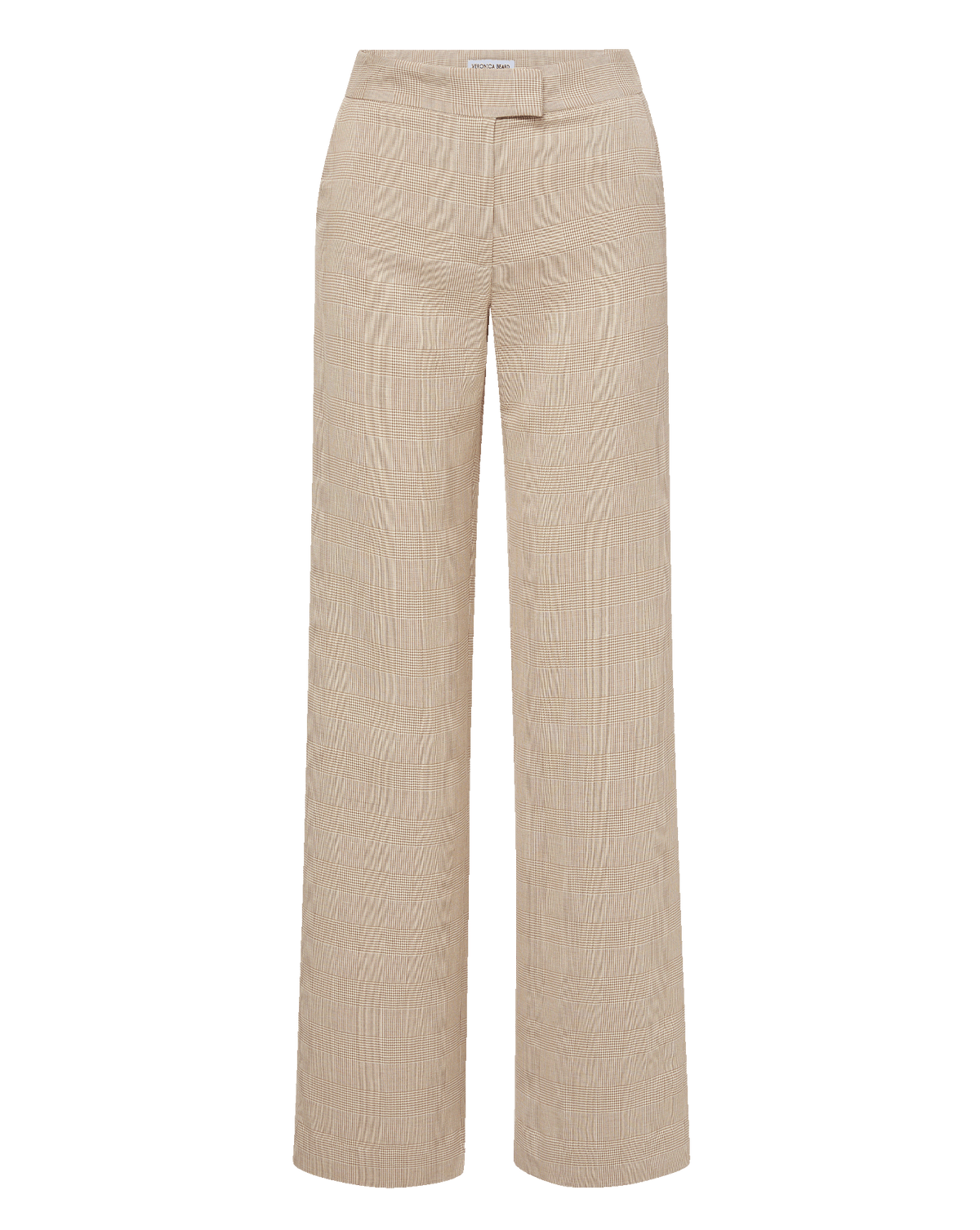 Veronica Beard | Broderick Plaid Pant in Beige Dark Acorn/Dove White Dark Acorn/Dove White