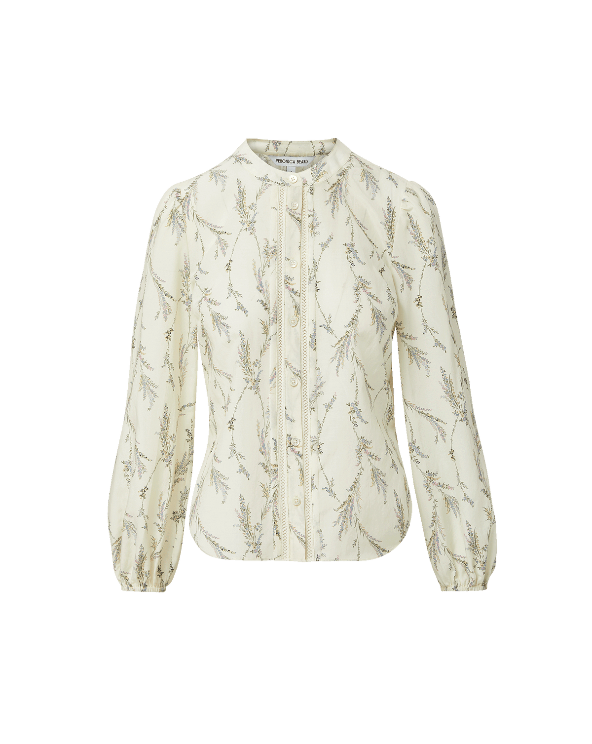 Veronica Beard | Emiko Floral Blouse in Dove White Multi Dove White Multi