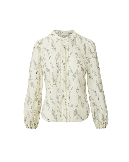 Veronica Beard | Emiko Floral Blouse in Dove White Multi Dove White Multi