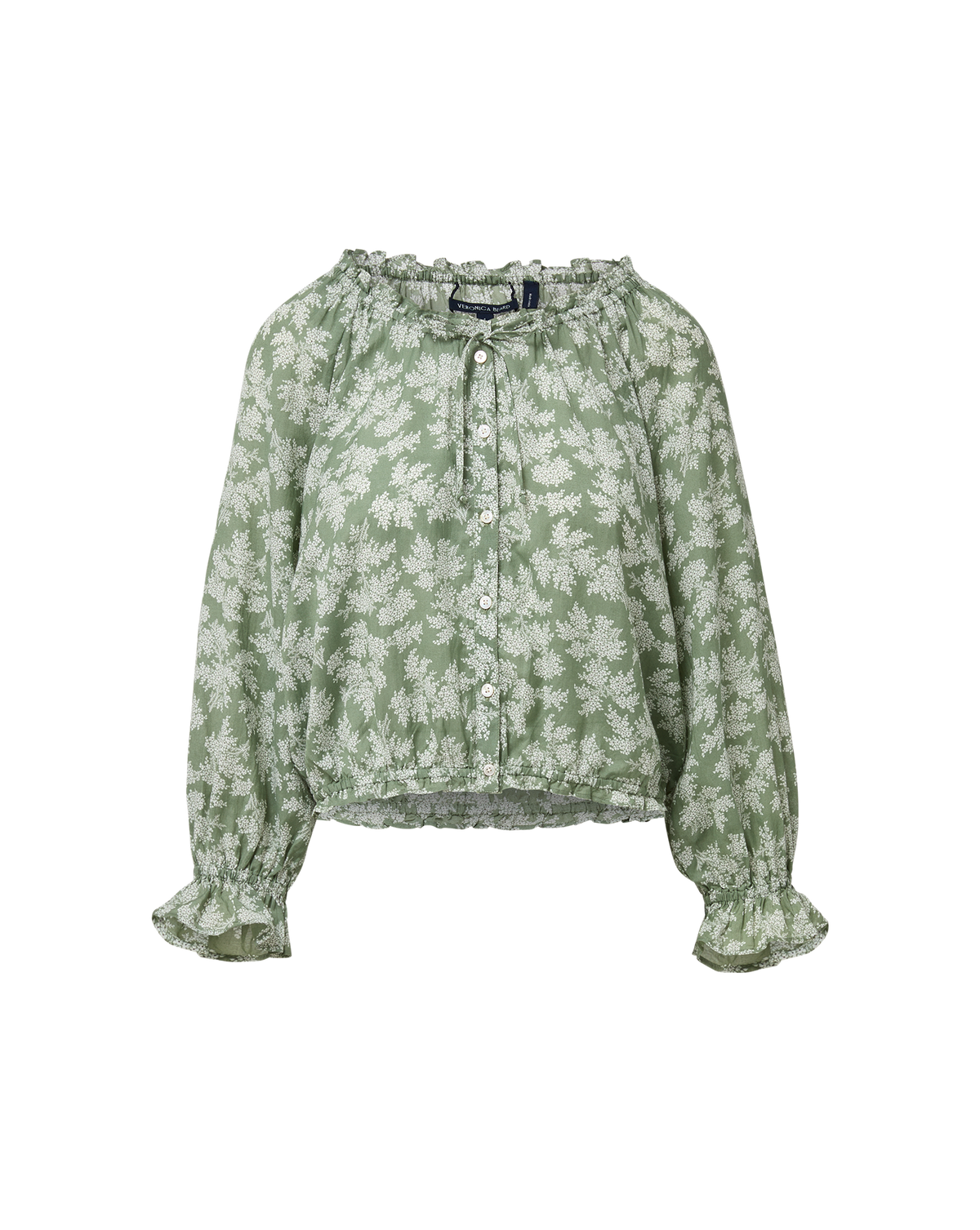 Veronica Beard | Williamsen Floral Blouse in Sage/Dove White Sage/Dove White