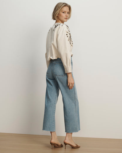 Veronica Beard | Emeren Embroidered Jacket in Ecru Ecru