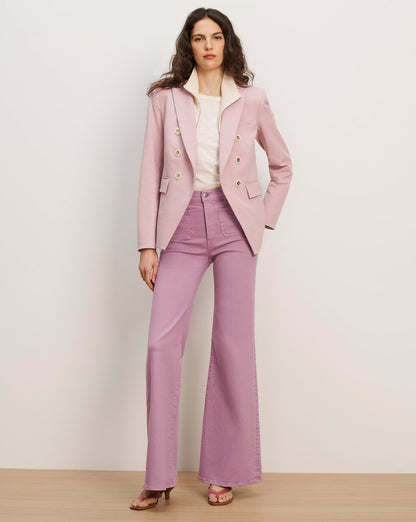 Veronica Beard | Miller Seersucker Dickey Jacket in Light Purple Pale Orchid Haze